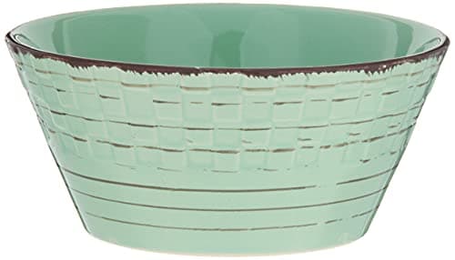 Simple Distressed Weave Dinnerware Set - Green