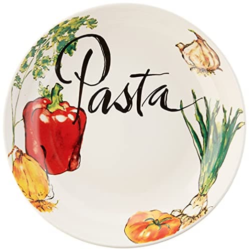 Vibrant Vegetable Design Porcelain Pasta Set - 5 Piece Collection for Lorren Home Trends