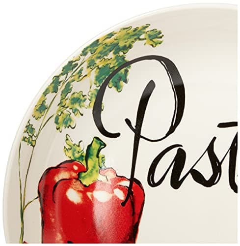 Vibrant Vegetable Design Porcelain Pasta Set - 5 Piece Collection for Lorren Home Trends