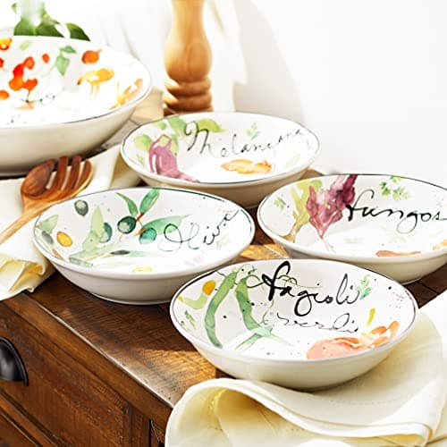 Certified International Melanzana Pasta Set for International Corp: 5 Piece Multicolored